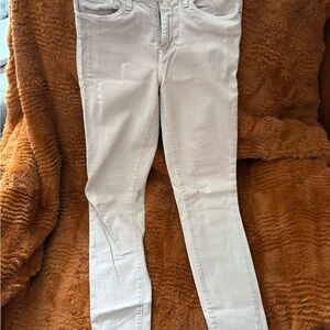 Mavi Women's Light Cream Skinny Jeans